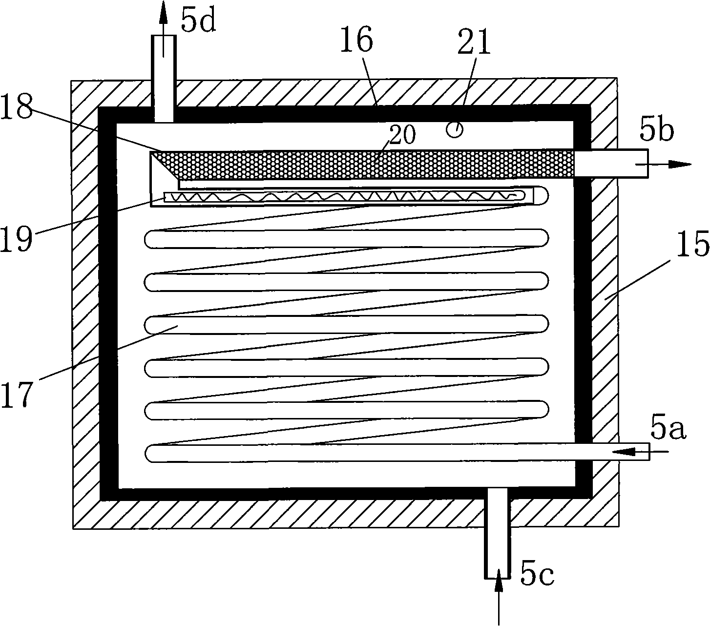 System for decomposing ammonia to prepare hydrogen on the basis of after heat of heat engine gas exhaust