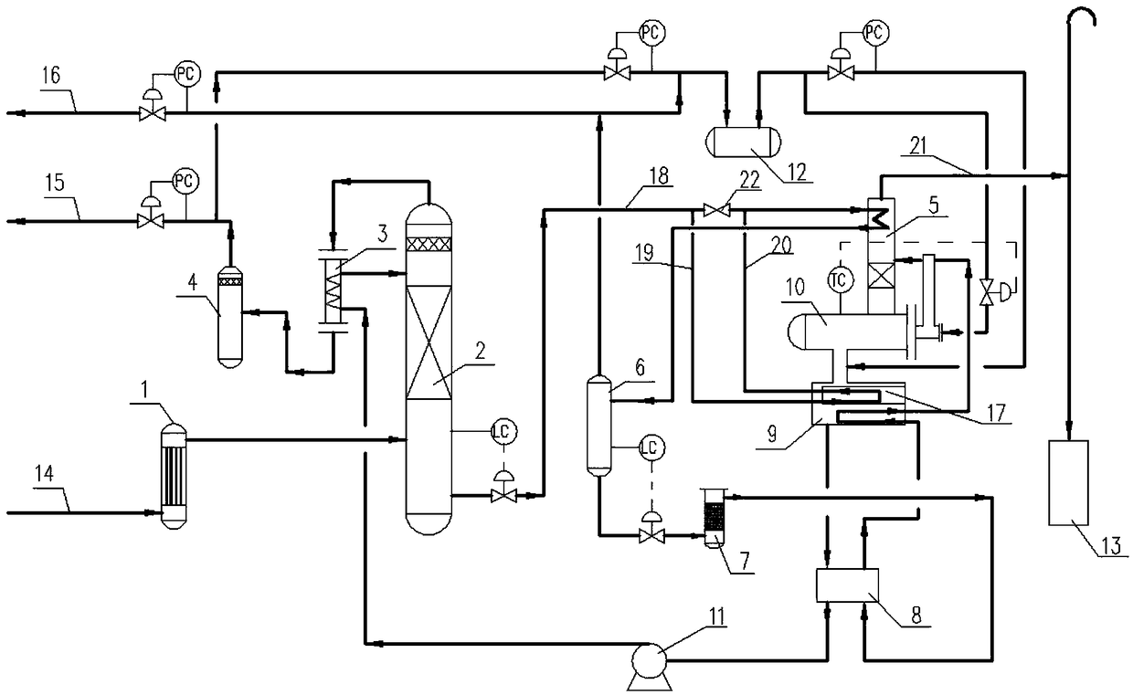 A gas phase enrichment type triethylene glycol dehydration regeneration system