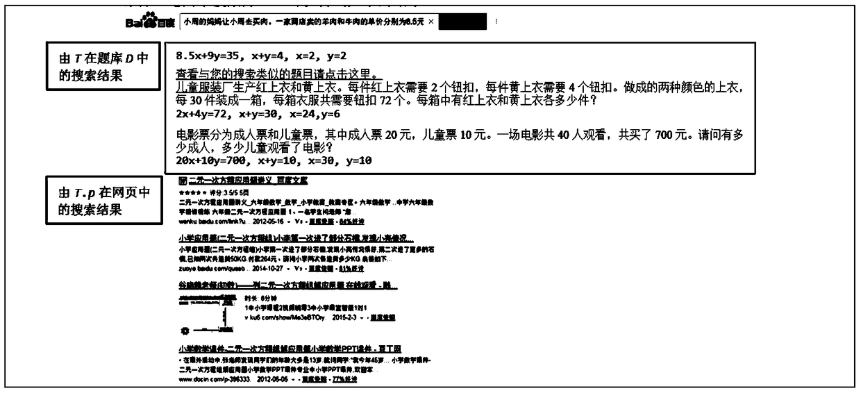 Application problem search method and device