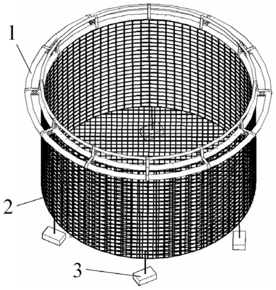 Anti-flow cage system with detachable bottom net and side net