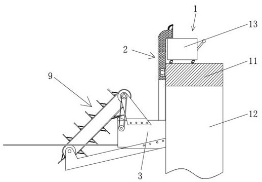 A water conservancy and hydropower dam water inlet floating debris cleaning device