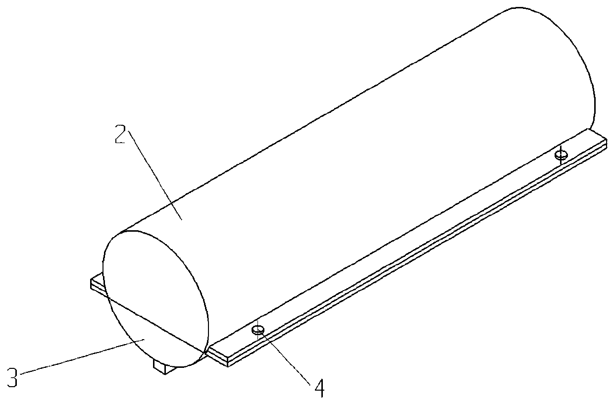 Horizontal split release mechanism for underwater anchored navigation body