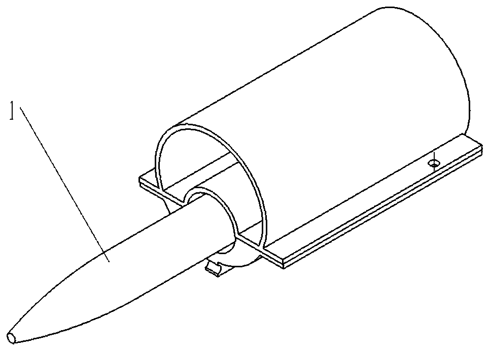 Horizontal split release mechanism for underwater anchored navigation body