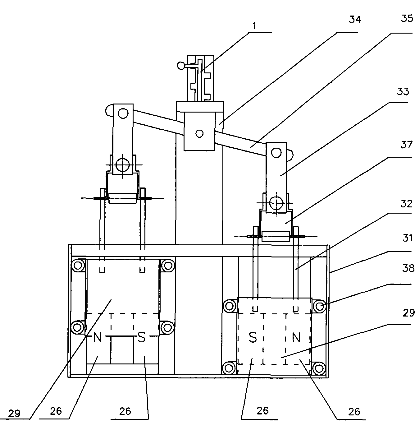 Ratchet swinging magnetic engine