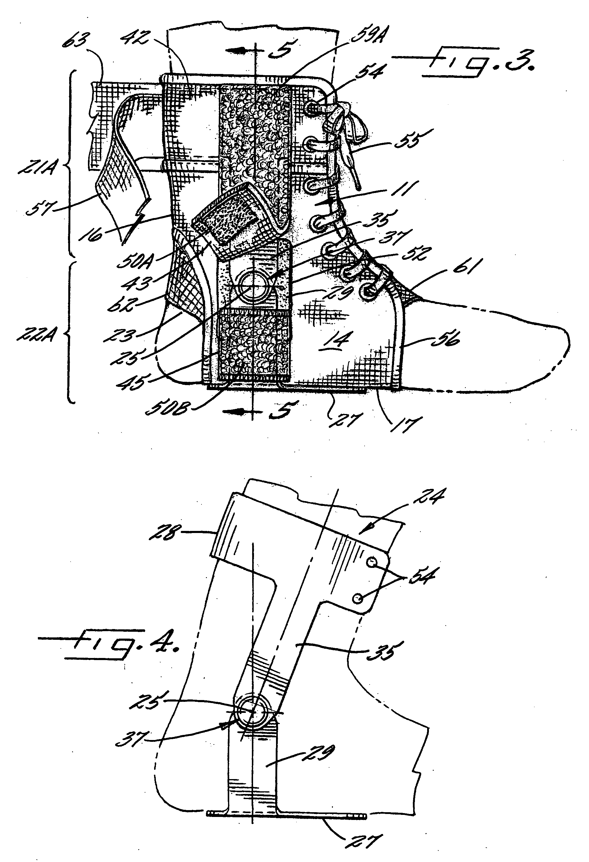 Ankle stabilizing apparatus having a pivotable stiffening unit