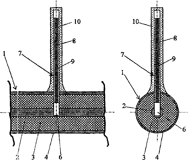 Radiation-emitting cable and a radiation-emitting element comprised therein