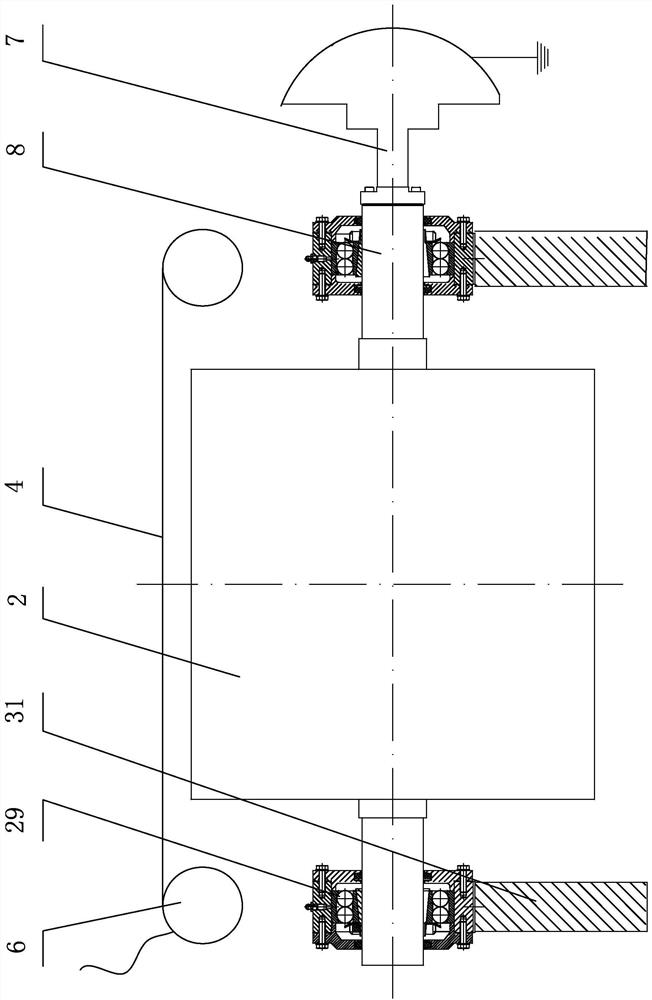 Polyester film electrostatic adsorption system