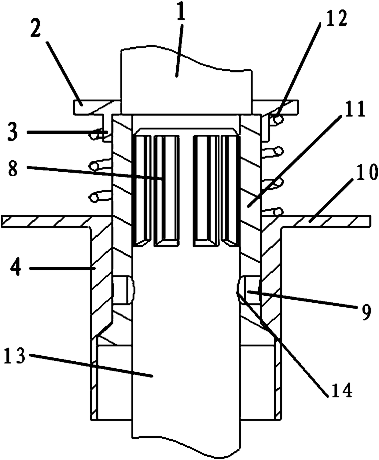 Automobile steering system gear shaft and lengthened rod connection structure
