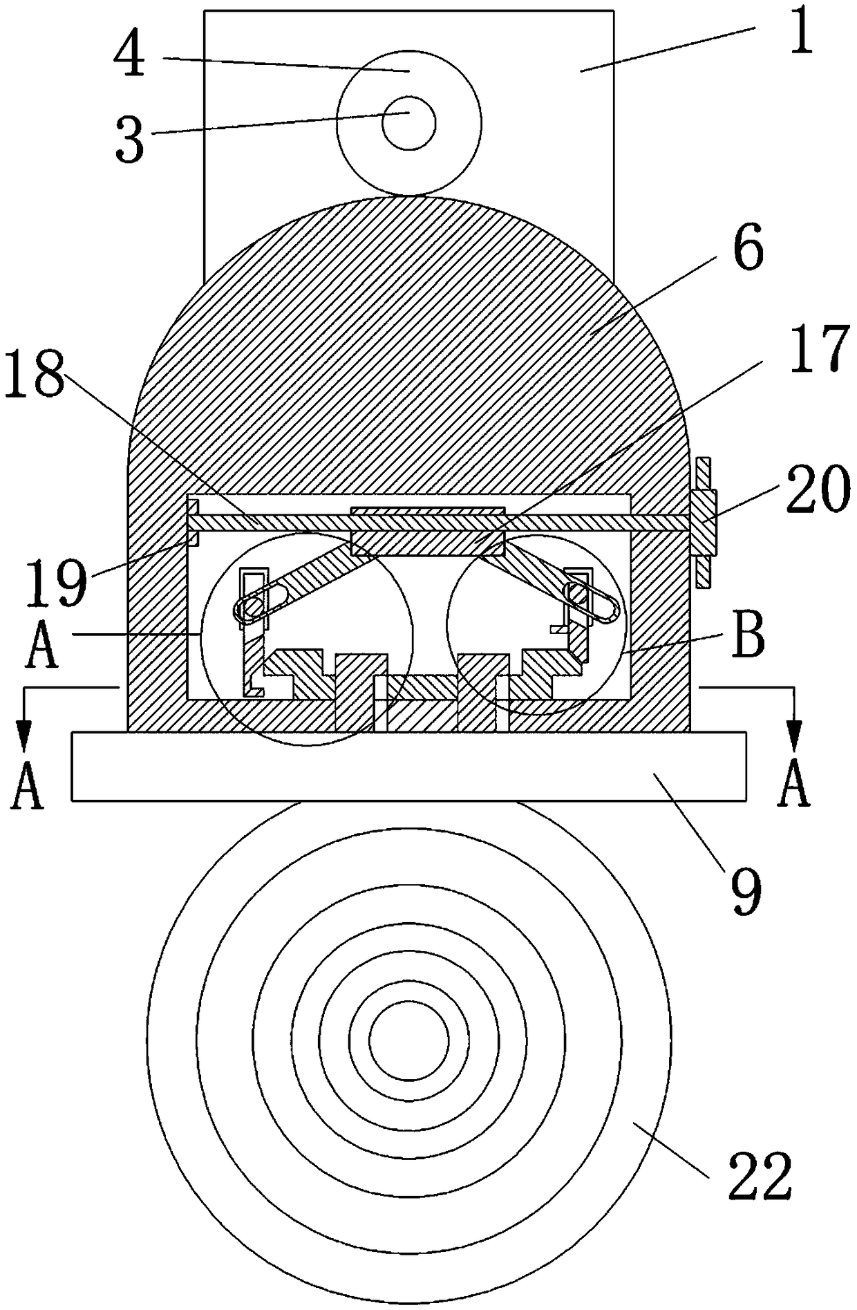 Rotary positioning mechanism with target rings convenient to replace and using method