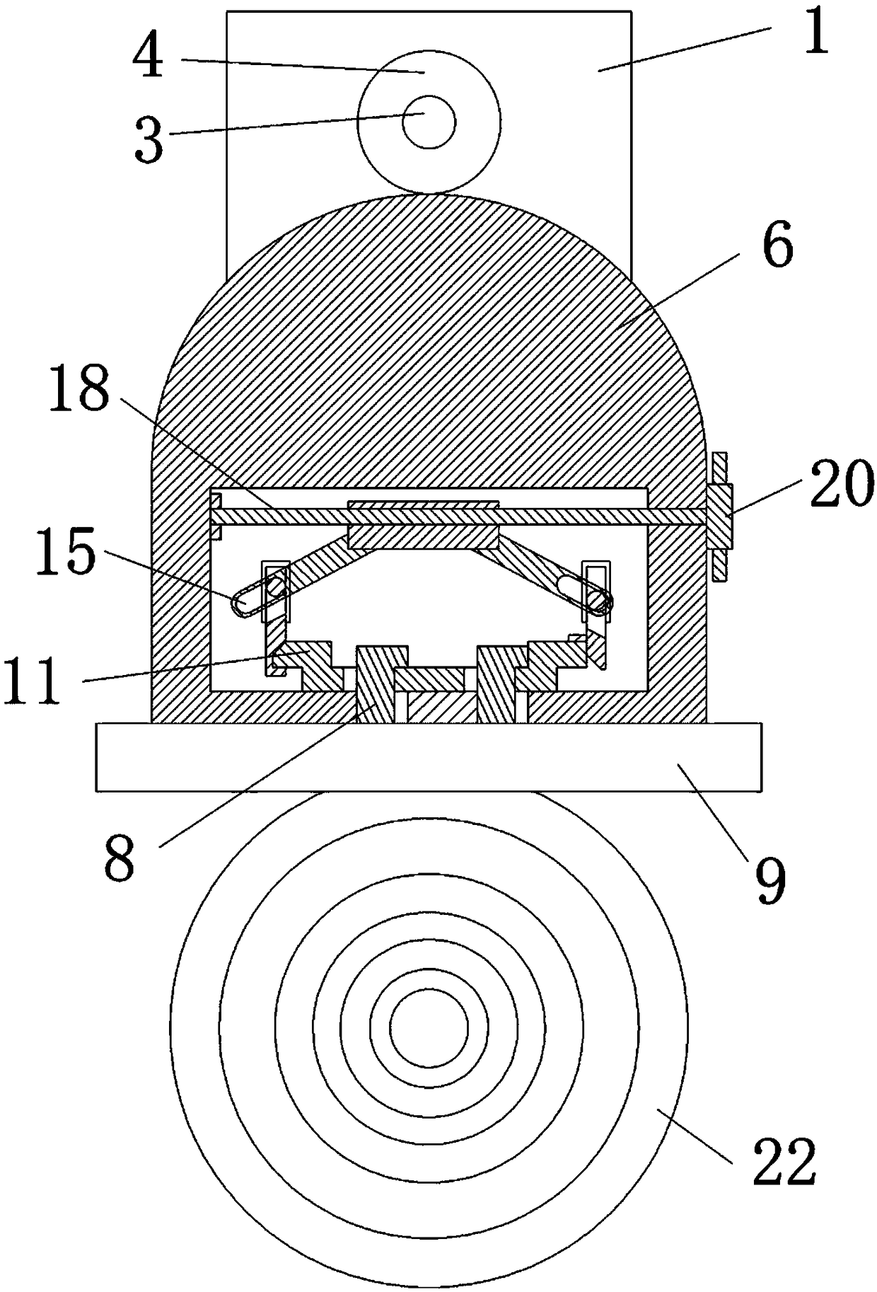 Rotary positioning mechanism with target rings convenient to replace and using method