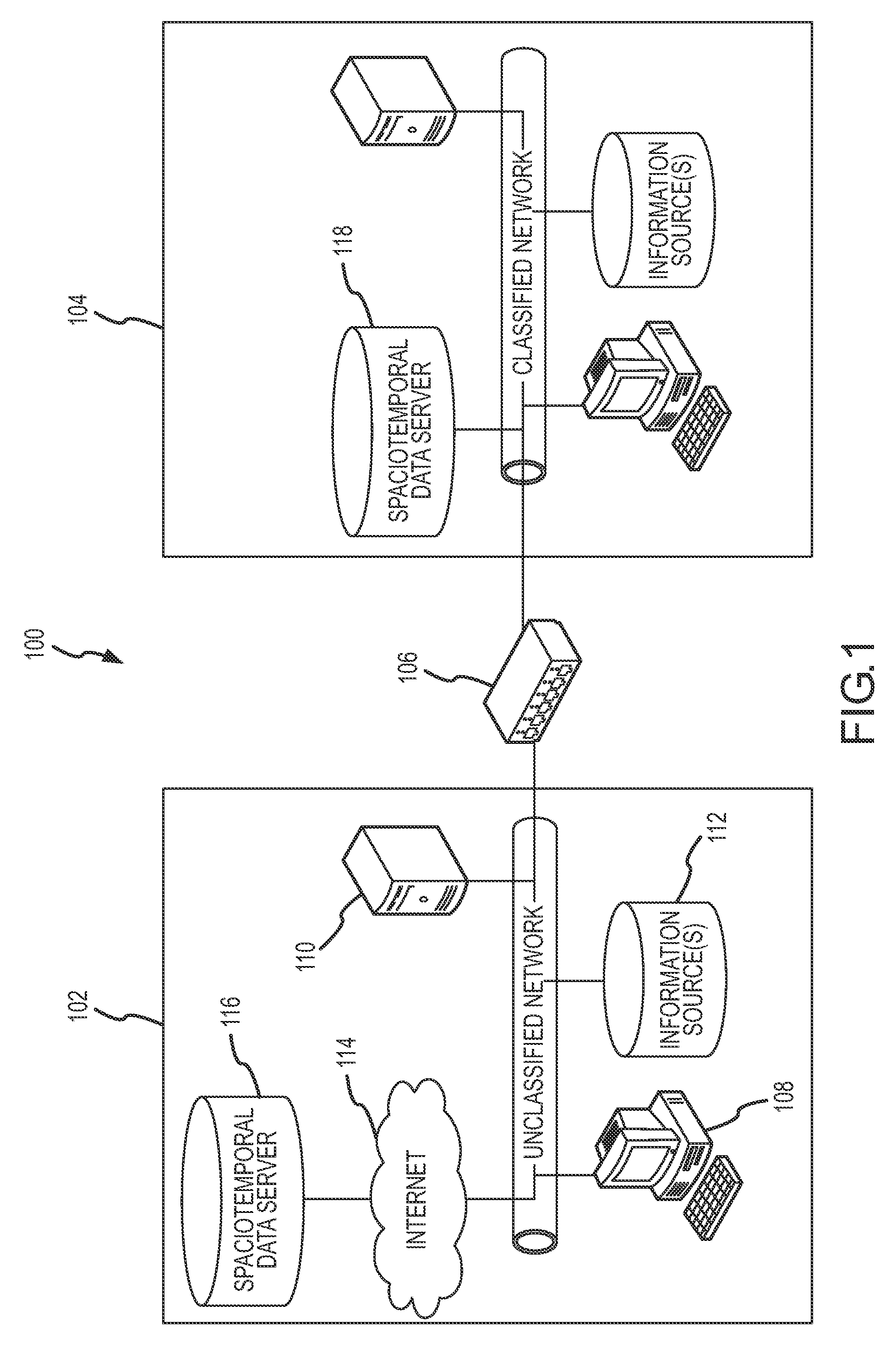 Spaciotemporal graphical user interface for collaborative and secure information sharing