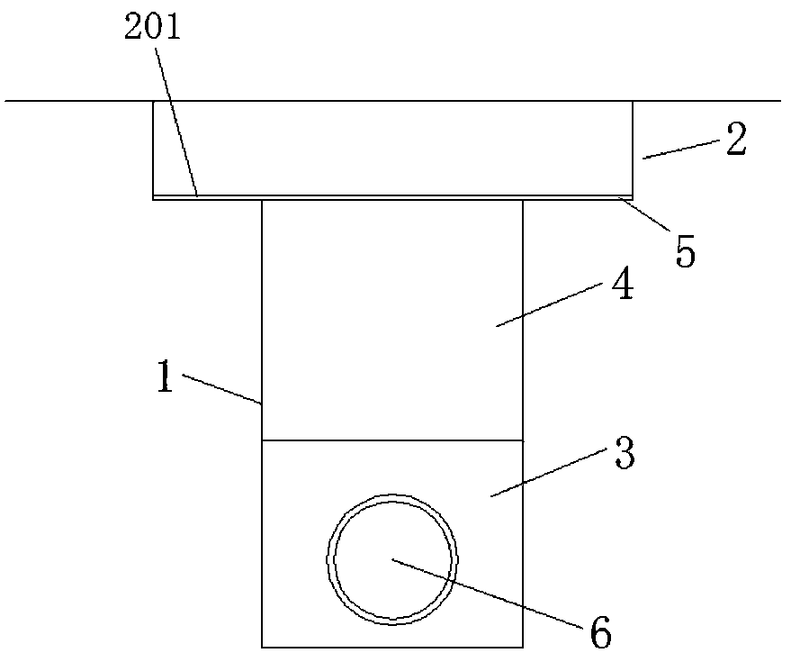 Tube slot backfilling structure for existing road and construction method thereof