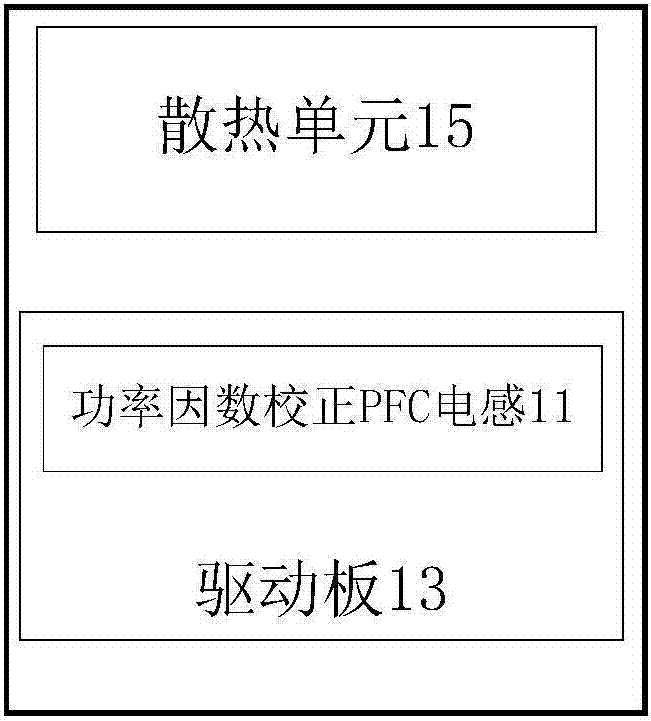 Inductive device, electrical appliance unit and air conditioner