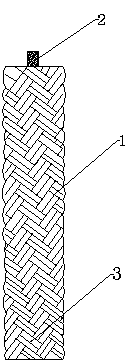 Waterproof acidproof alkali-proof fiber rope and production method thereof
