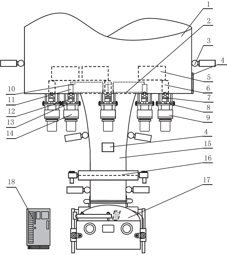 Rotary-cut type integrated central feeding machine