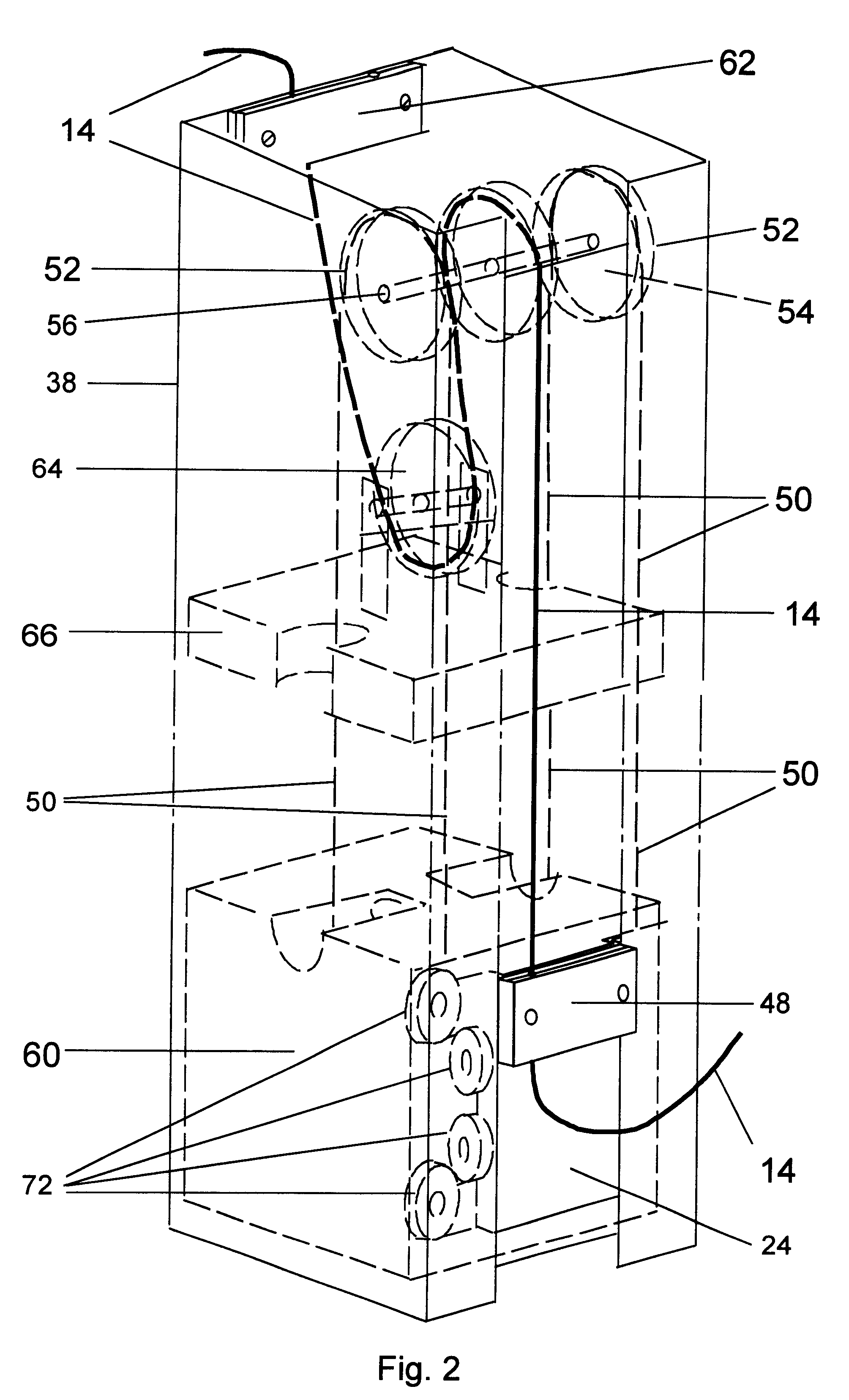 Ergonomic computer mounting device permitting extensive vertical, horizontal and angular ranges of motion