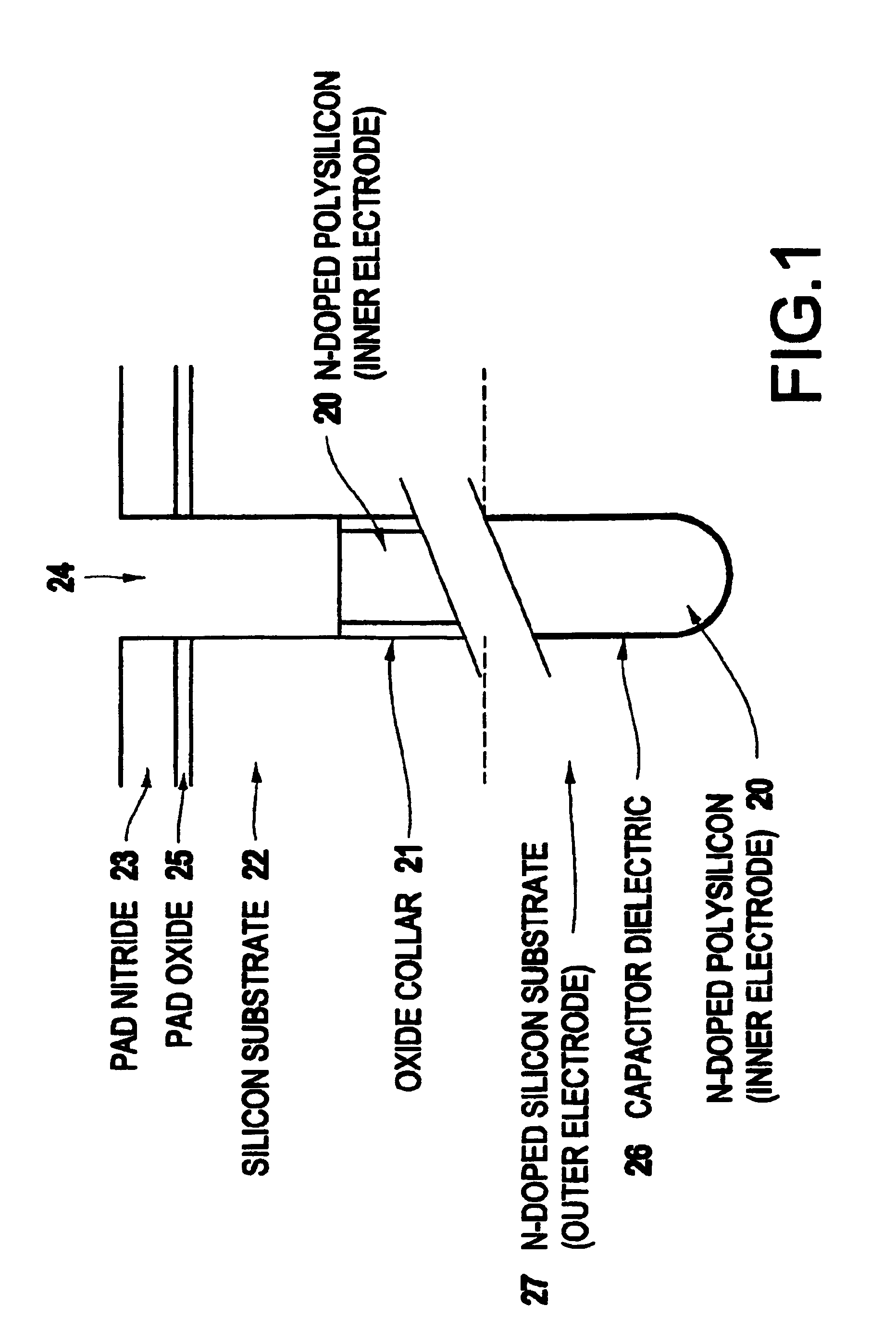 Self-aligned buried strap process using doped HDP oxide