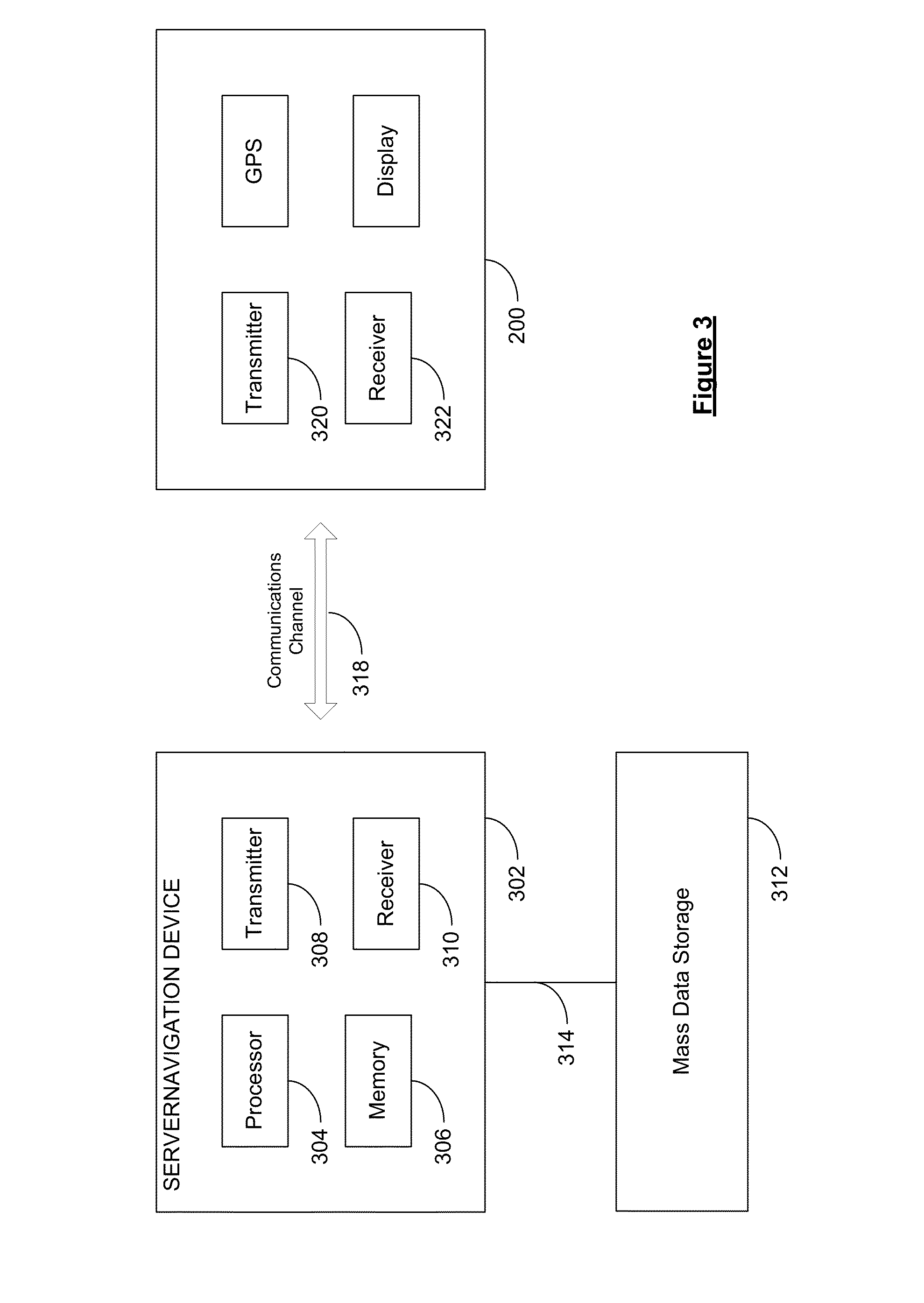 Method and system for determining a deviation in the course of a navigable stretch