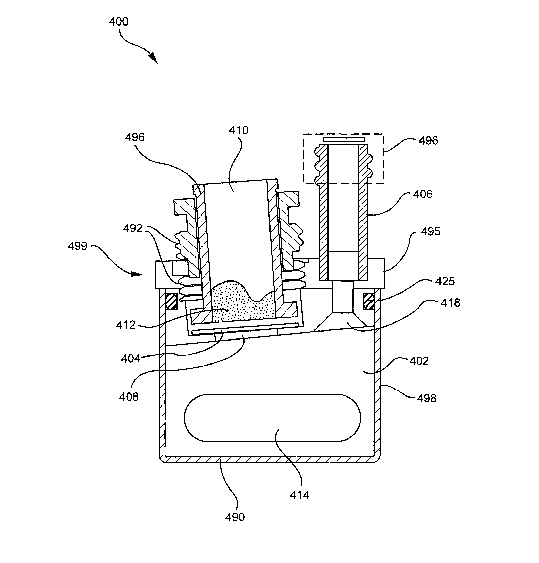 Static diffusion cell for diffusion sampling systems