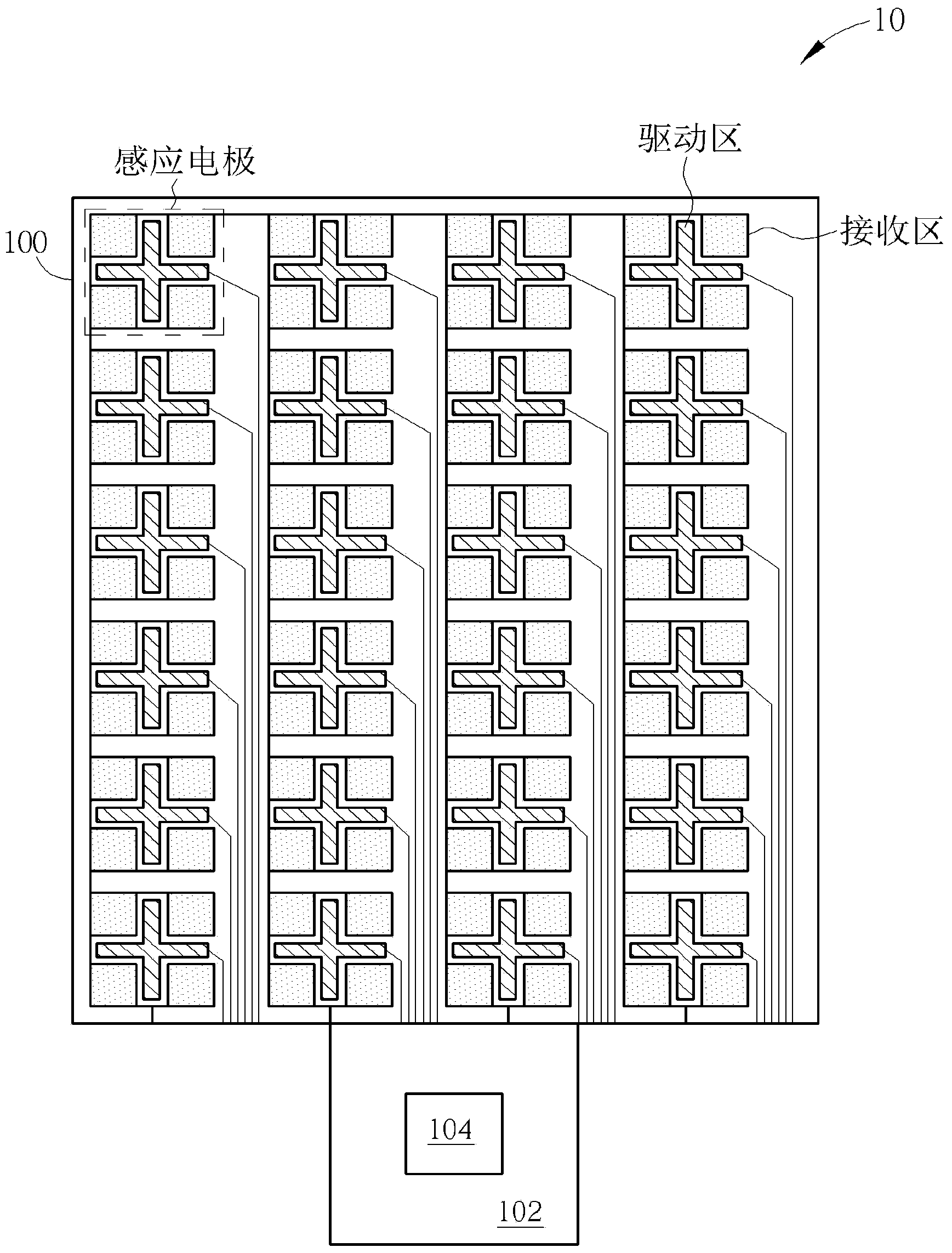 Drive induction method of single layer multipoint mutual capacitive touch screen