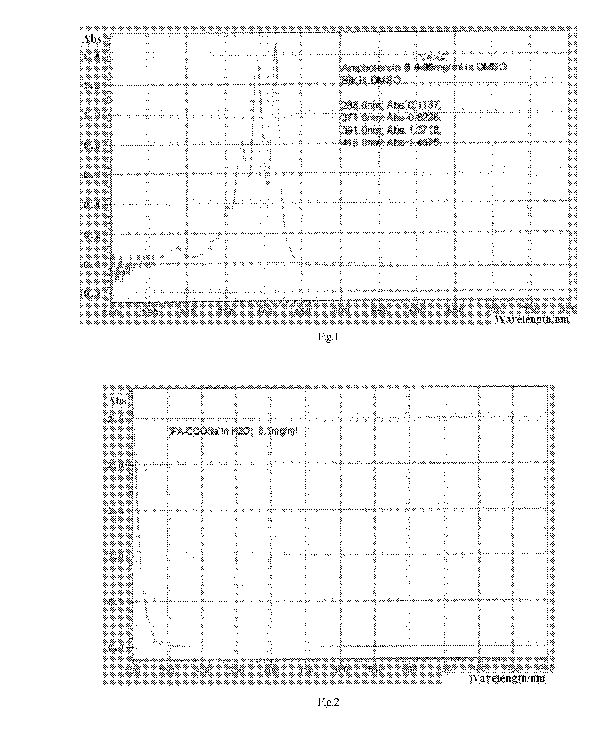 Pharmaceutical, water-soluble and antifungal macromolecular compound