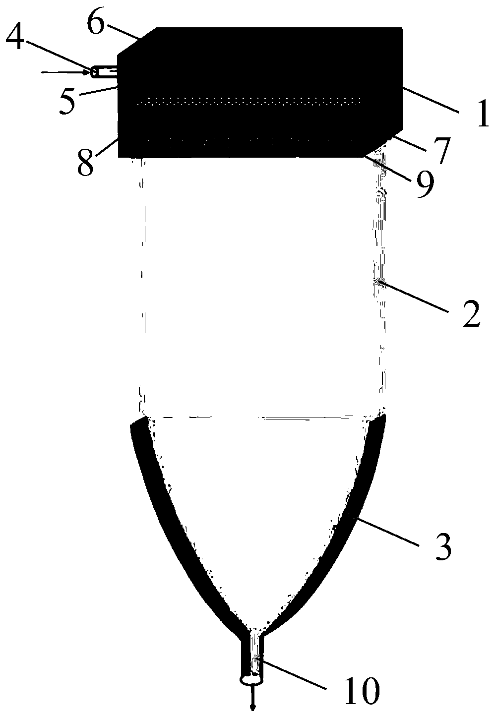 A uniform gas flow laser ablation pool and its application