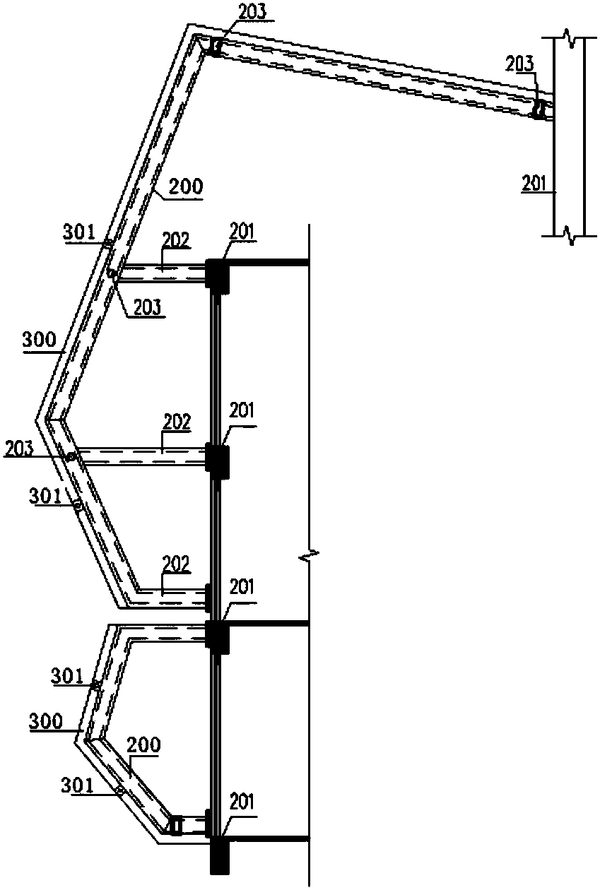 A foldable and openable building exterior sunshade system