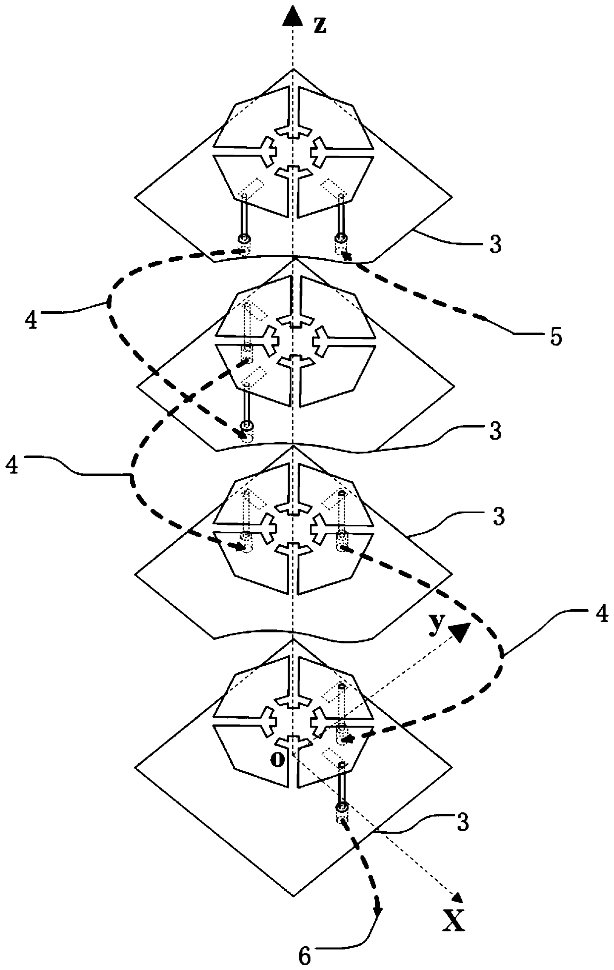 Series-feed circularly-polarized antenna normal array