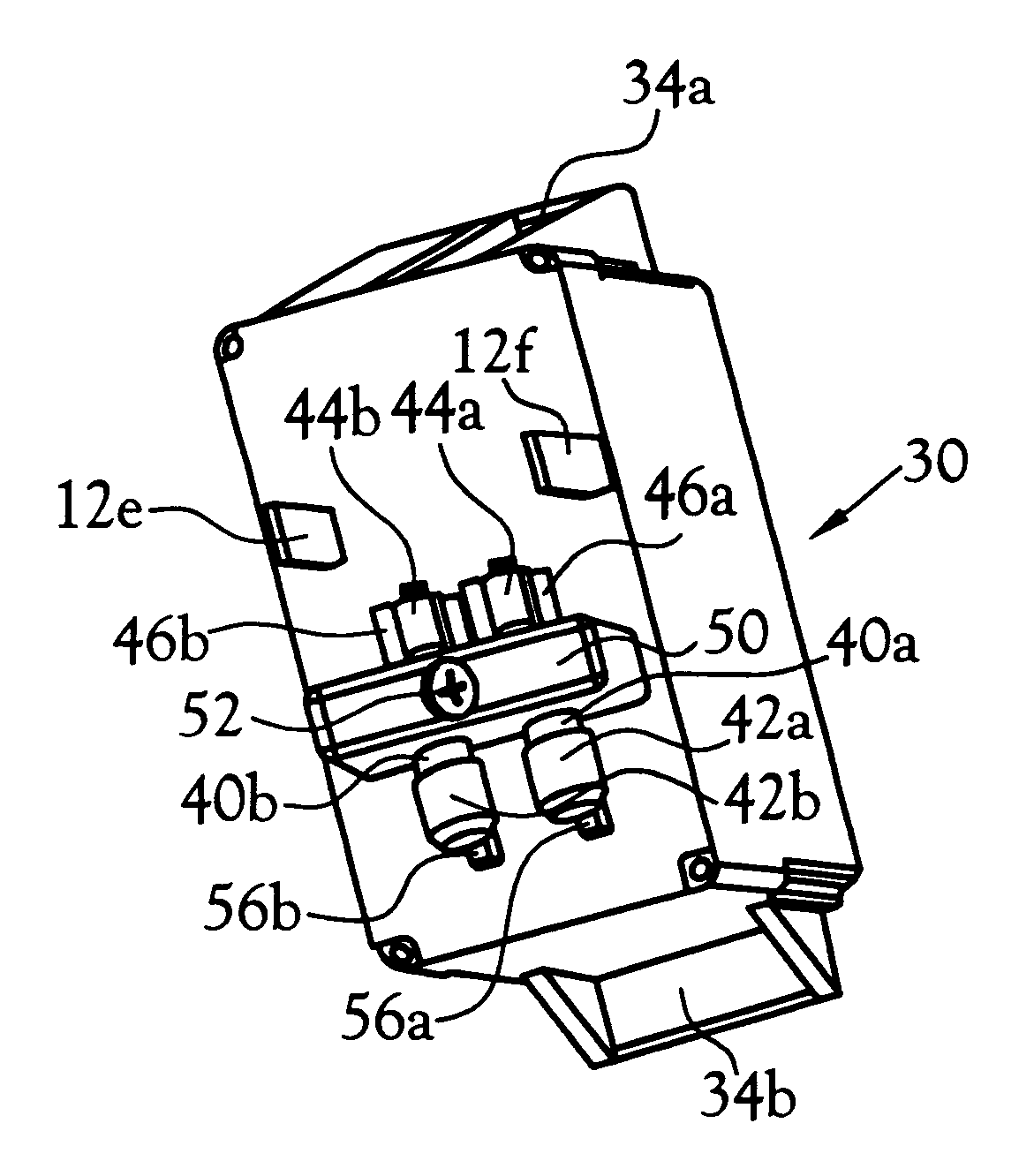 Fuse stab connector for electronic modules