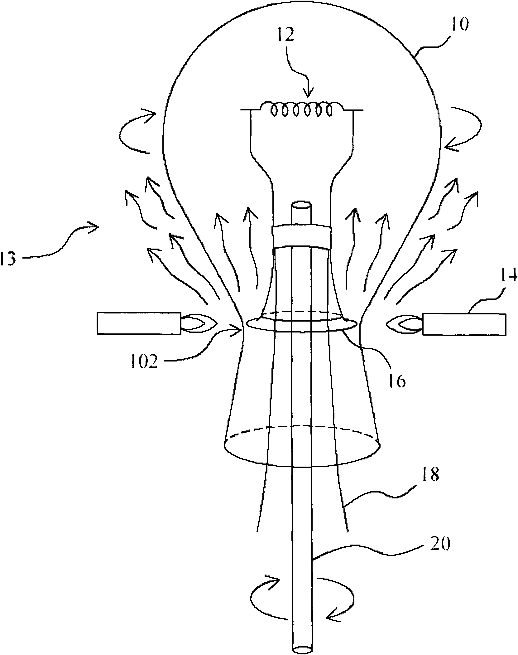 Glass packaging LED bulb and manufacturing method thereof