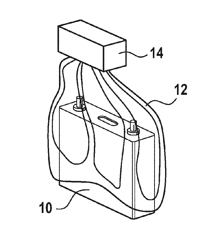 Method for producing a battery with a metallic housing and an electrical insulation layer covering the outside of the housing, and battery produced by the method