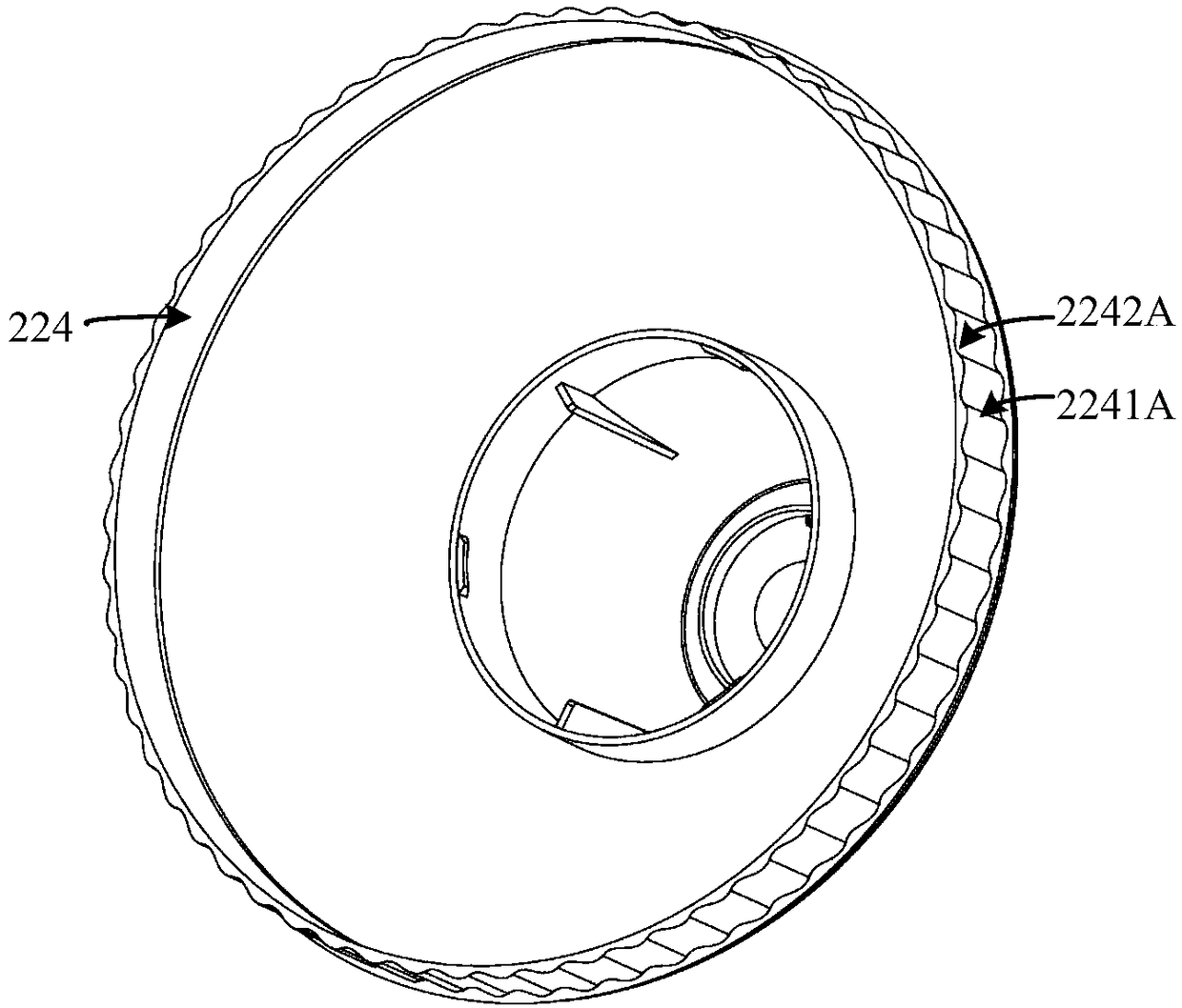 Annular air inlet atomizing humidifier