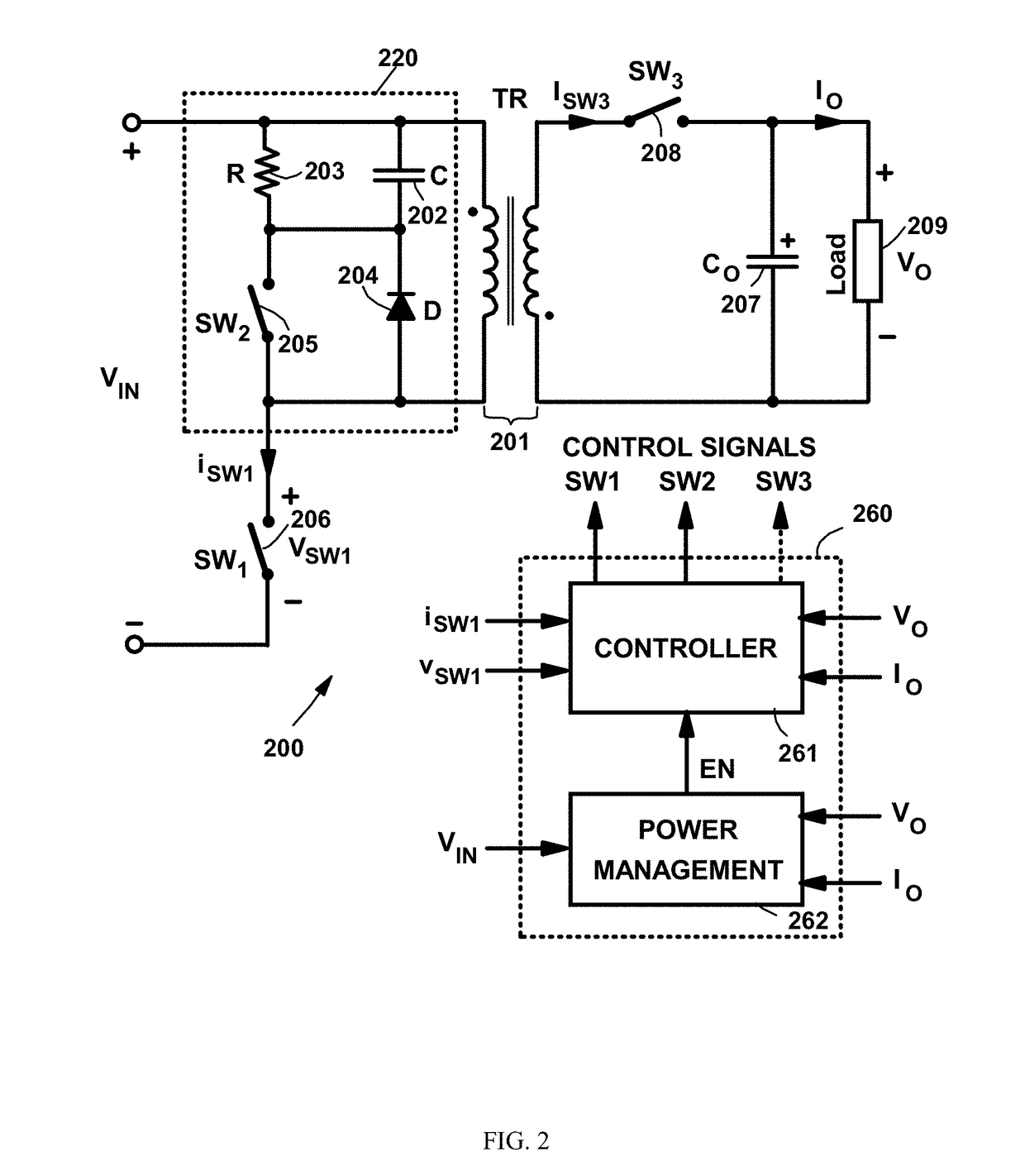 Power converter and method of control thereof