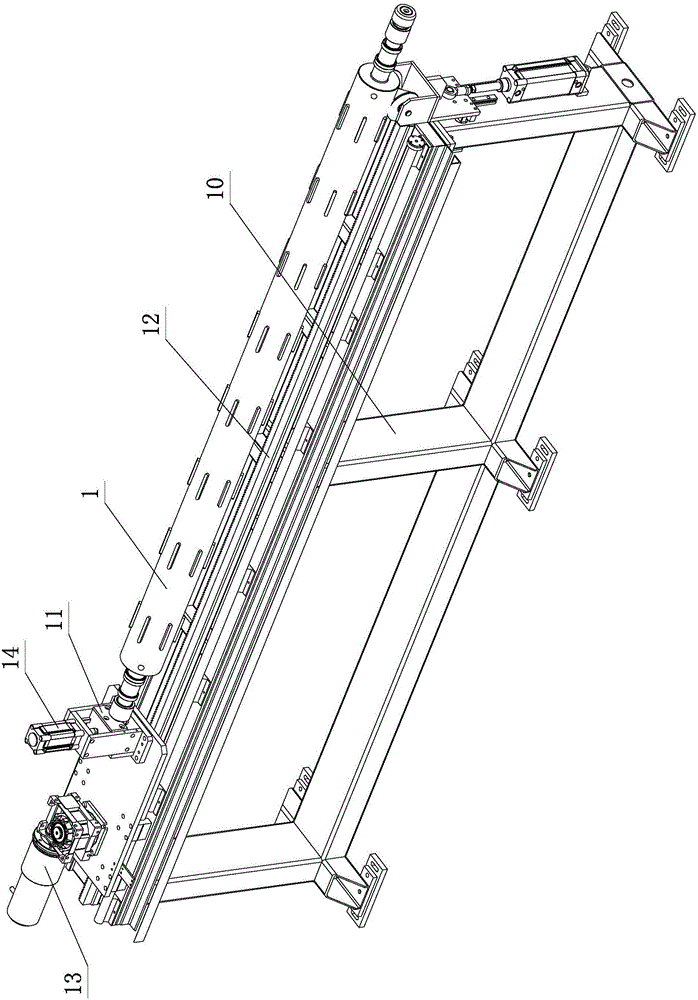 Automatic drawing-penetrating shaft and adapting structure of winding machine