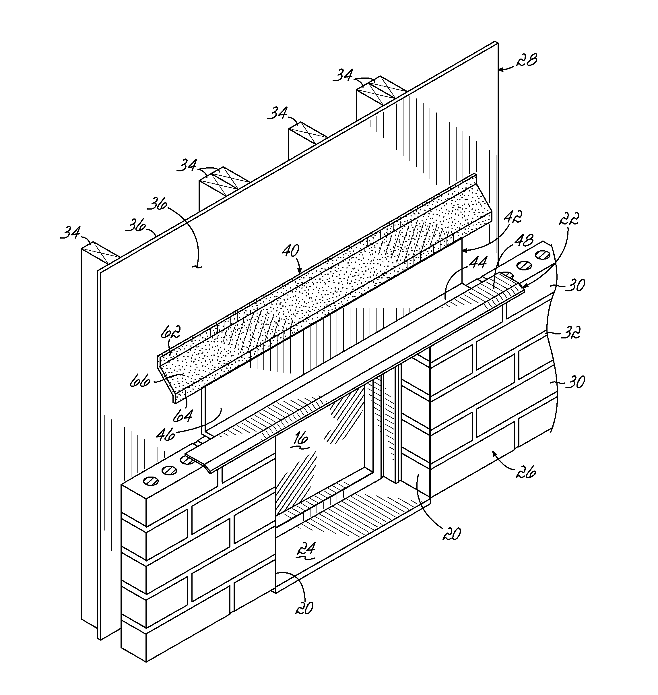 Flashing support cant for a wall assembly and associated method