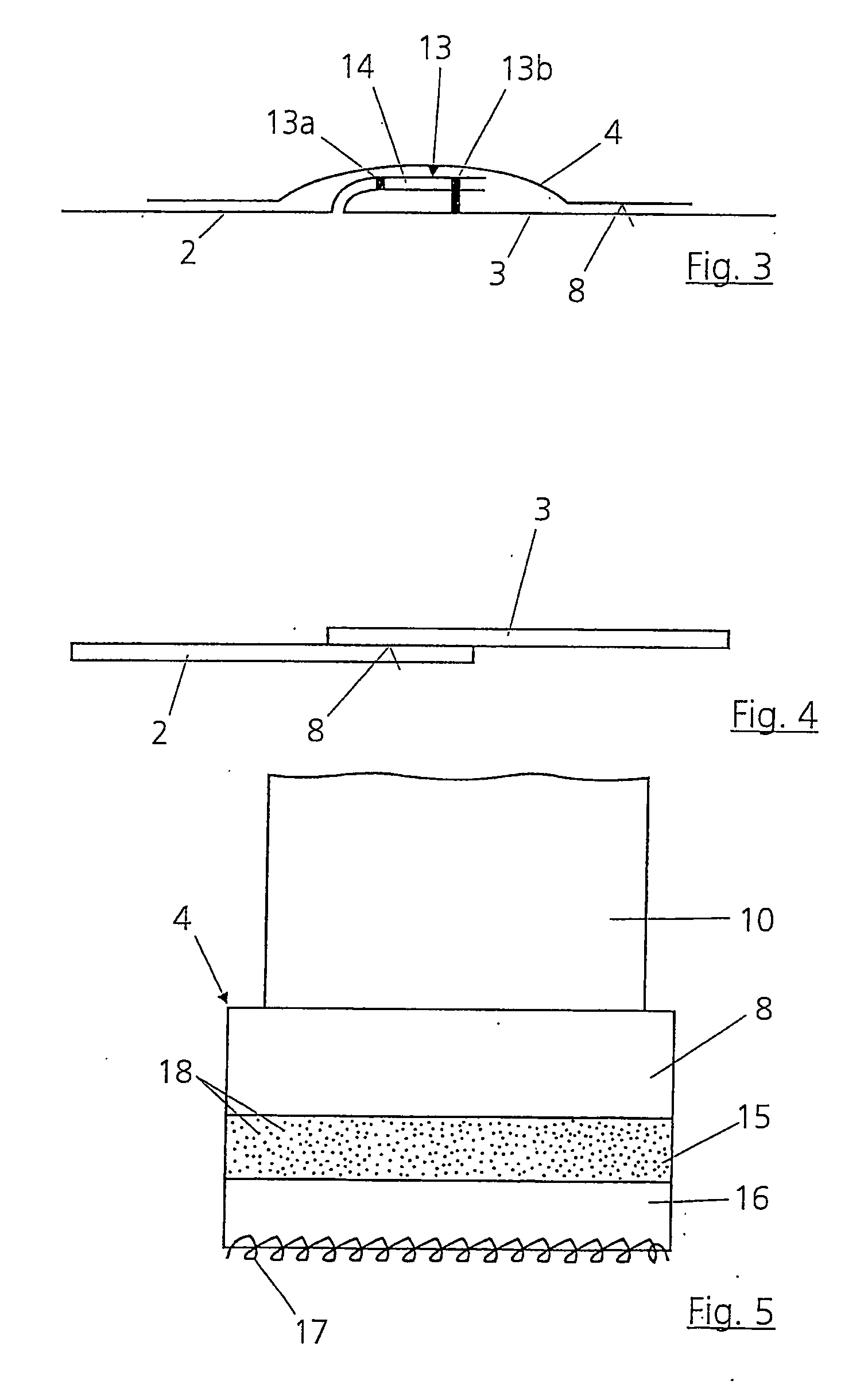 Method and device for producing a fluid-tight connection of layers of material and corresponding sealing