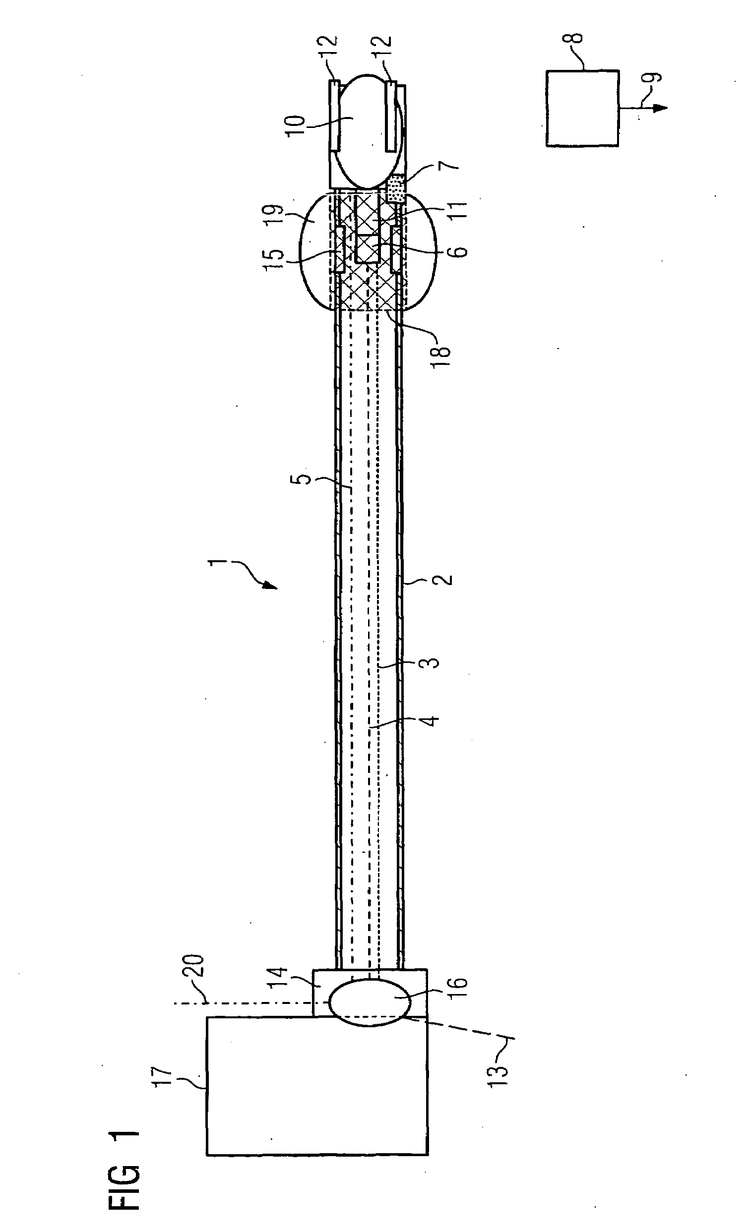Device for performing a cutting-balloon intervention
