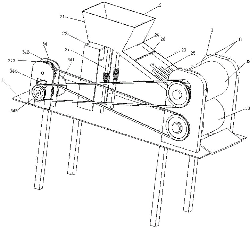 Mechanical separation device for shells and meat of crab legs