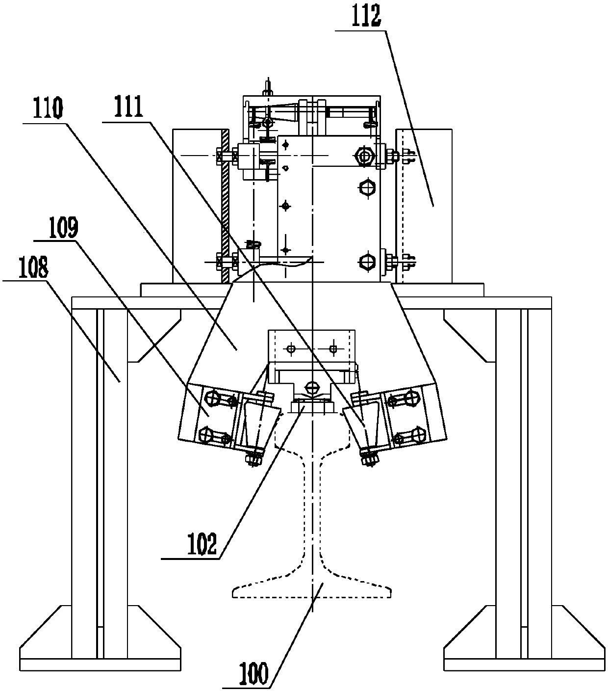 Ultrasonic flaw detection method and device for upper arcs and lower jaw areas on both sides of rail head