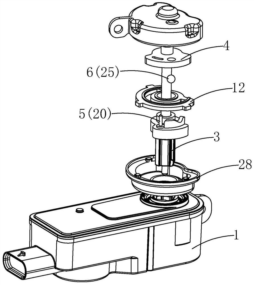 Locking movement mechanism of actuator