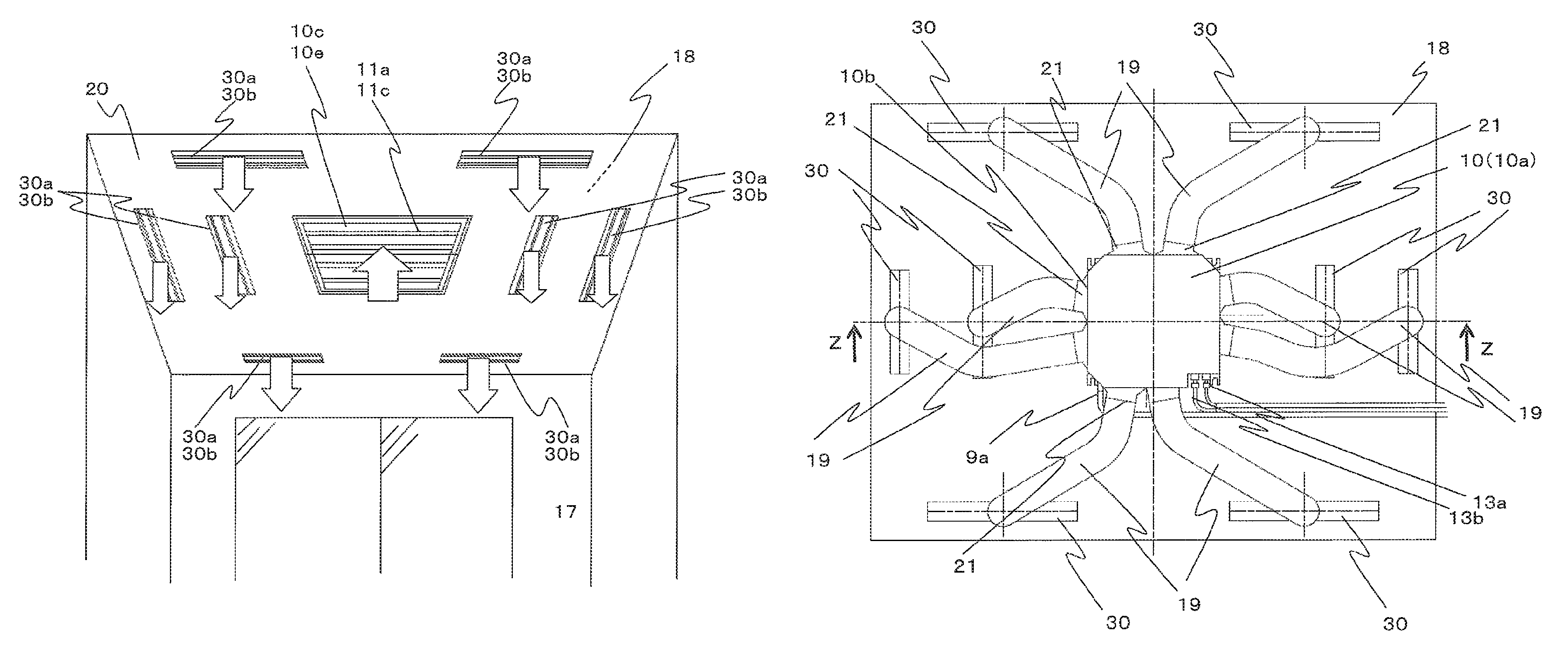 Air-conditioning apparatus and configuration of installation of same