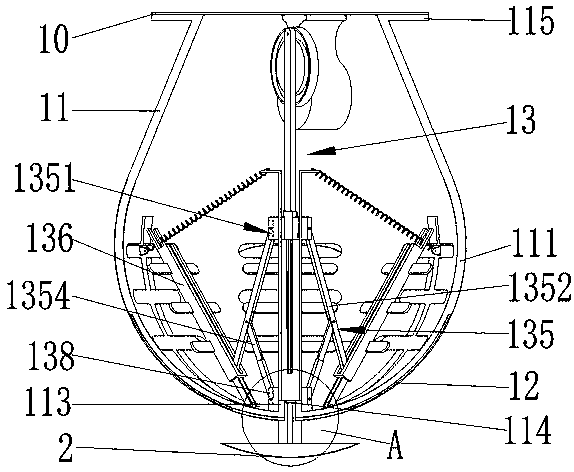 A hemispherical deformed plum-shaped LED lamp