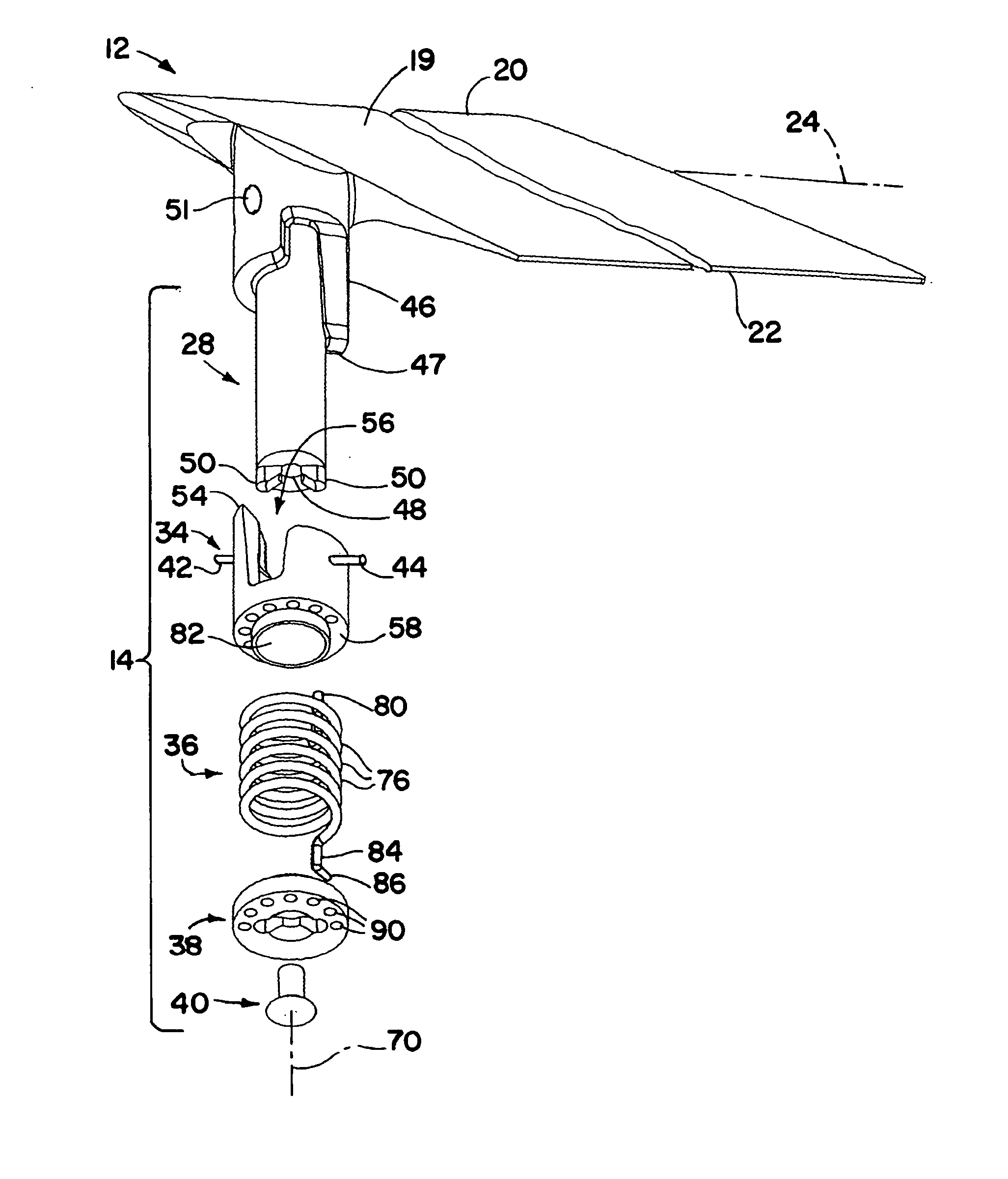 Single-axis fin deployment system