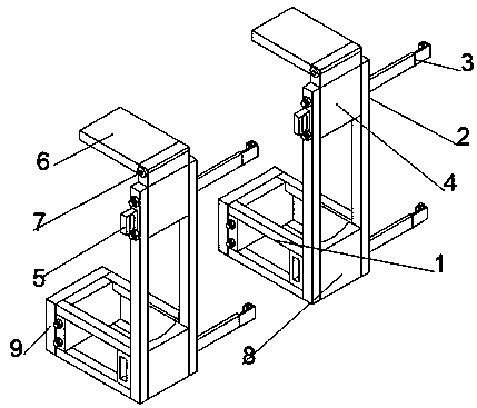 Knee support frame for building