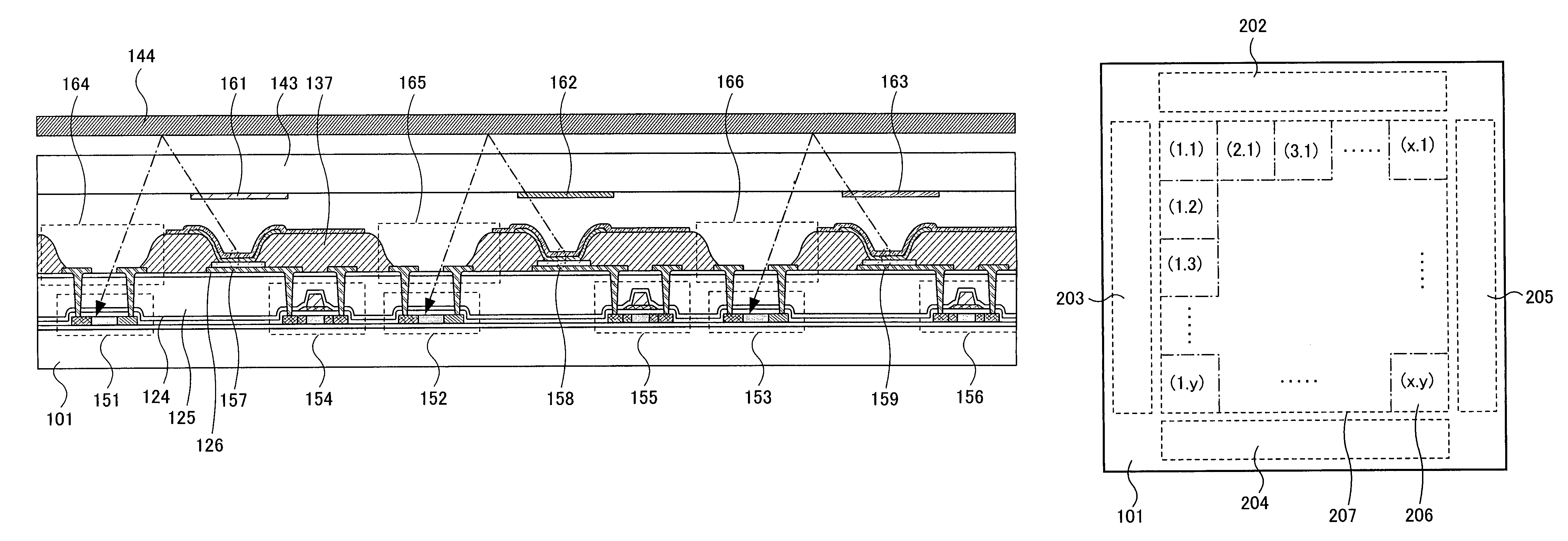 Display device mounted with read function and electric appliance