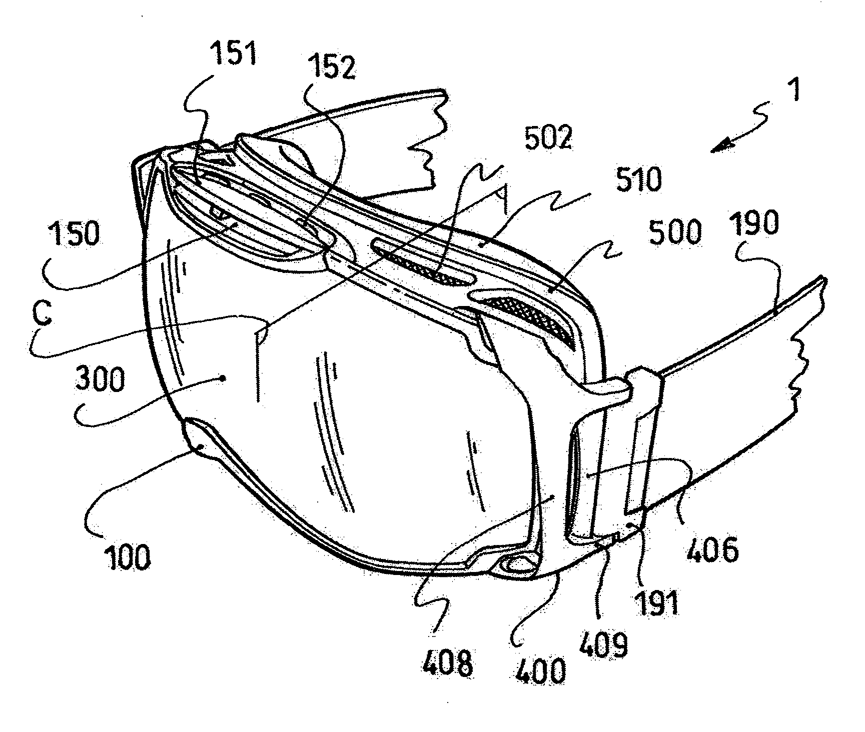 Protective mask for the practice of outdoor sports