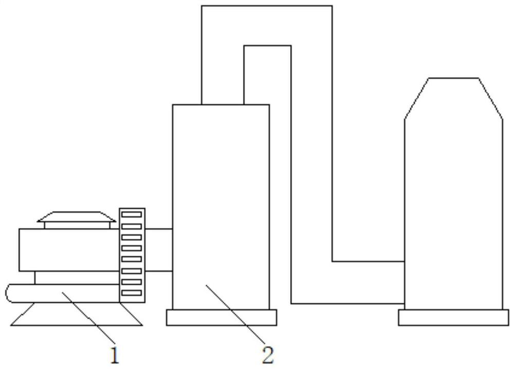 A comprehensive treatment device for dust-containing waste gas