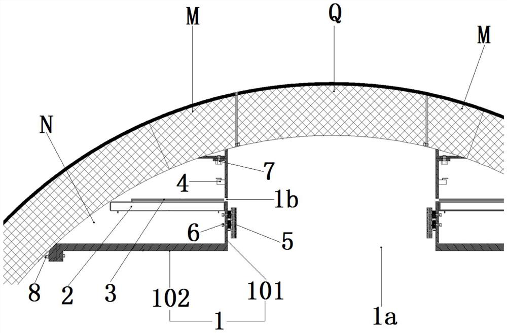 Sealing device for vertical pipe jacking construction of pipe gallery