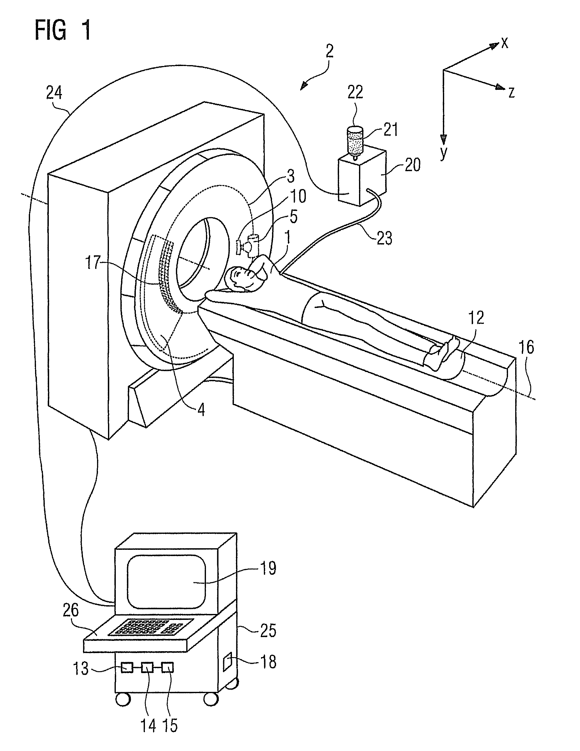 Method and computed tomography scanner for carrying out an angiographic examination
