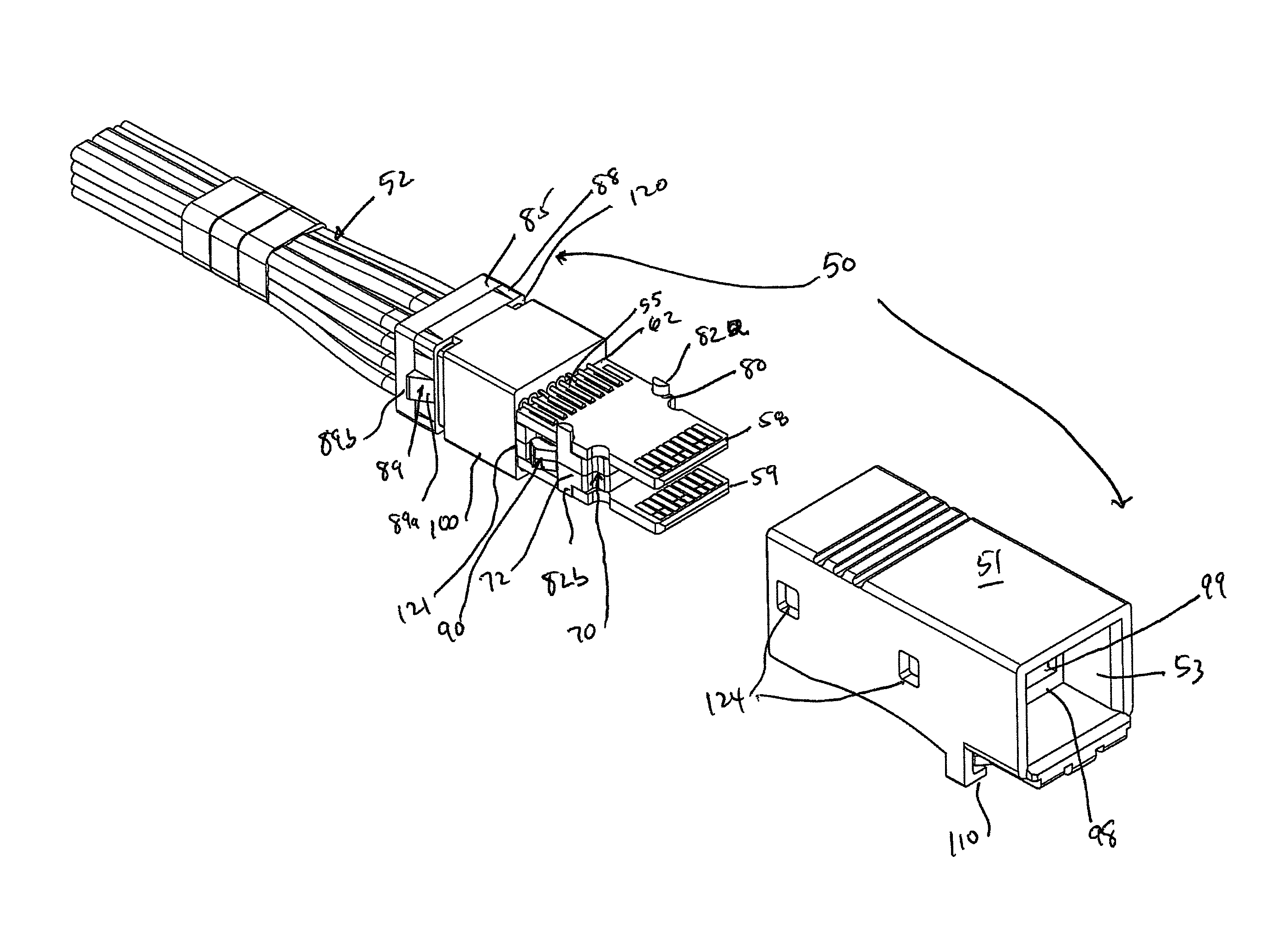 Plug connector with improved construction